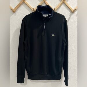 Lacoste Men's Black Half-Zip Sweater